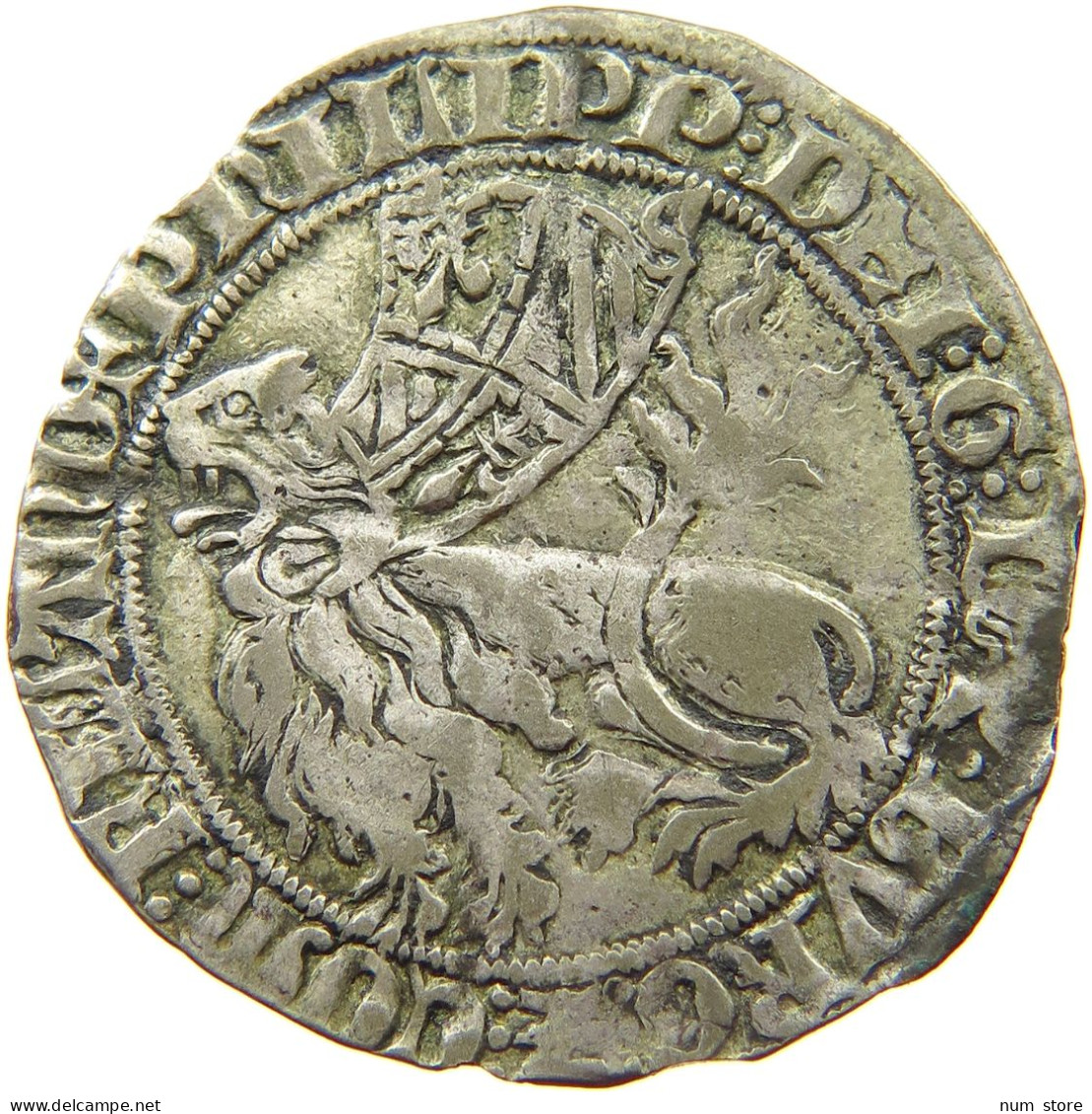 NETHERLANDS FLANDRES DOUBLE GROS 1419-1467 DOUBLE GROS BOTDRAGER VALKENBURG Philip The Bold 1419-1467 #t129 0205 - Provinzen