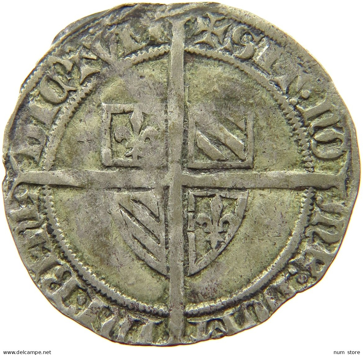 NETHERLANDS FLANDRES DOUBLE GROS 1419-1467 DOUBLE GROS BOTDRAGER VALKENBURG Philip The Bold 1419-1467 #t129 0205 - Provincial Coinage
