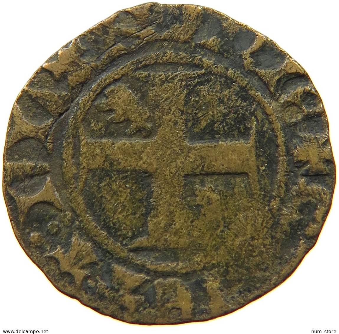 NETHERLANDS FLANDRES 2 MITE 1384-1404 Philippe Le Hardi (1384-1404) #t129 0203 - Provincial Coinage