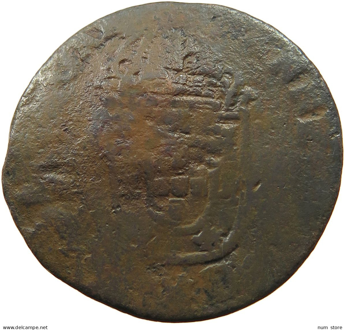 MOZAMBIQUE REIS  MOZAMBIQUE COPPER REIS COUNTERMARKED MR VERY RARE #t059 0385 - Mosambik