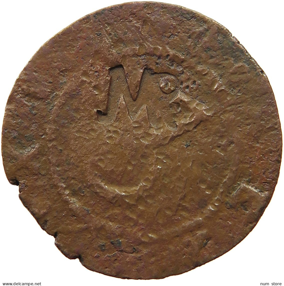 MOZAMBIQUE REIS  MOZAMBIQUE COPPER REIS COUNTERMARKED MR VERY RARE #t059 0383 - Mosambik