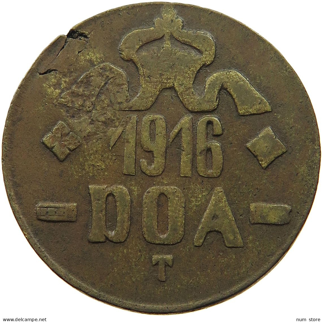 MOZAMBIQUE 20 HELLER 1916 OSTAFRIKA 20 HELLER 1916 COUNTERMARKED M #t059 0391 - Mozambique