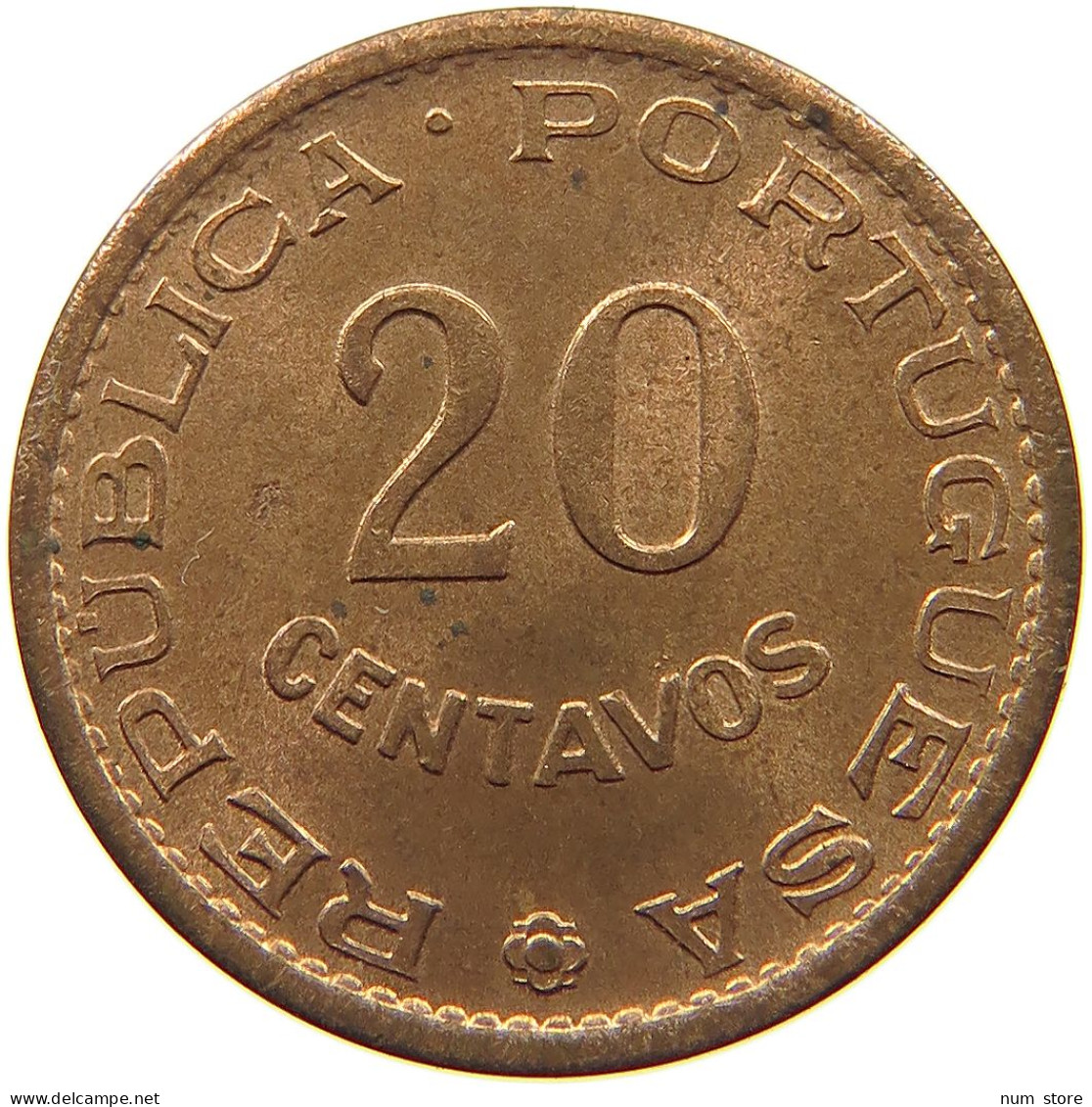 MOZAMBIQUE 20 CENTAVOS 1961  #s045 0159 - Mozambique