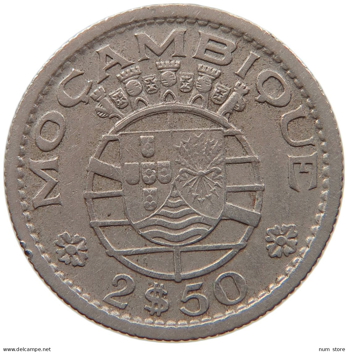 MOZAMBIQUE 2 1/2 ESCUDOS 1955  #s022 0037 - Mozambique