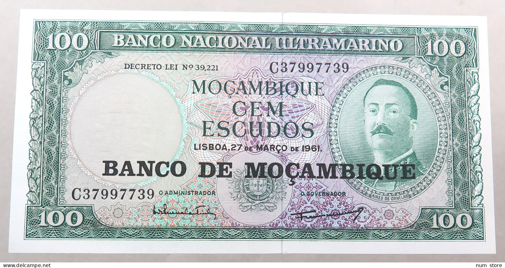 MOZAMBIQUE 100 ESCUDOS 1961  #alb050 0429 - Mozambique