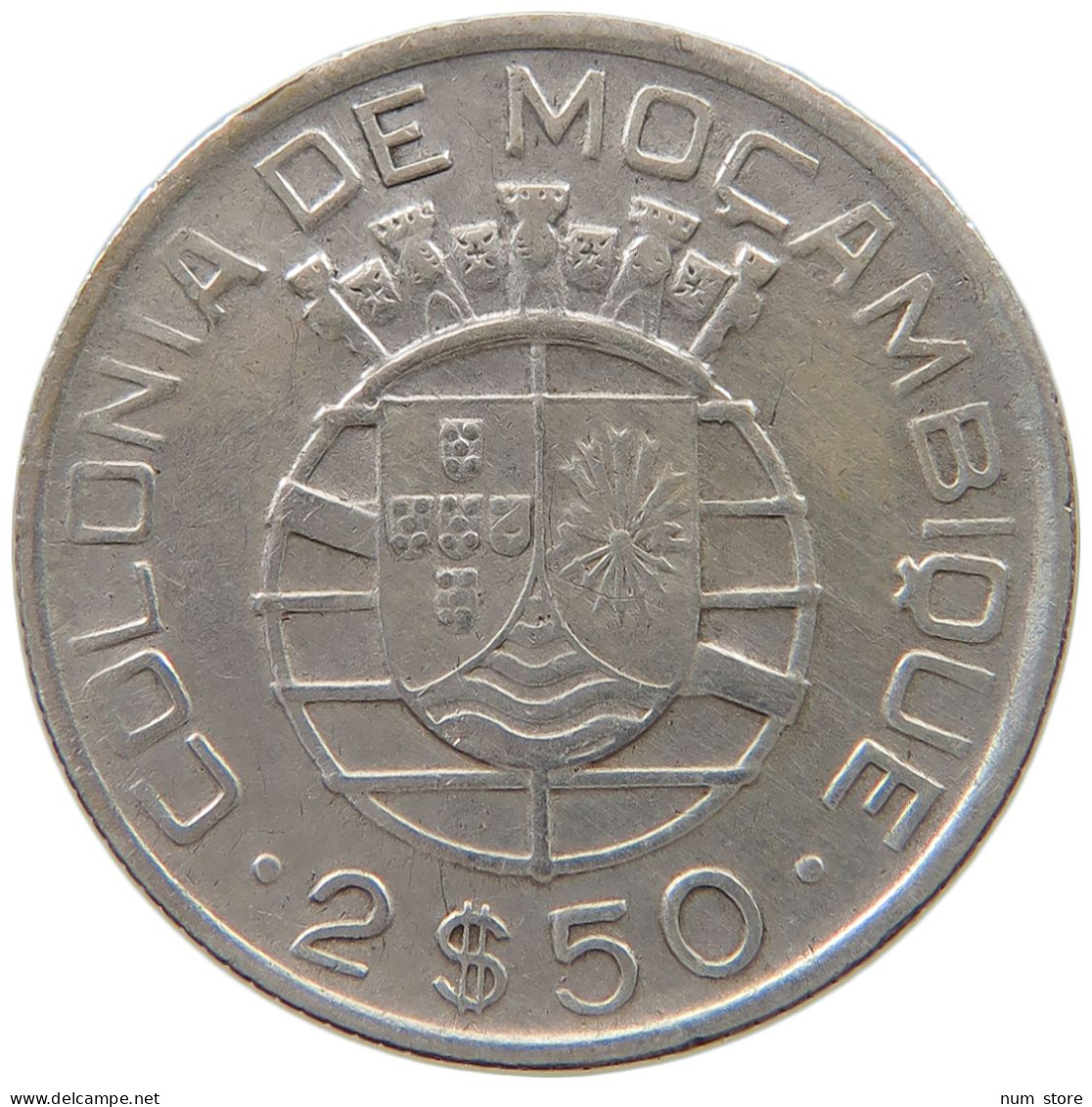 MOZAMBIQUE 2 1/2 ESCUDOS 1950  #a044 0907 - Mozambique
