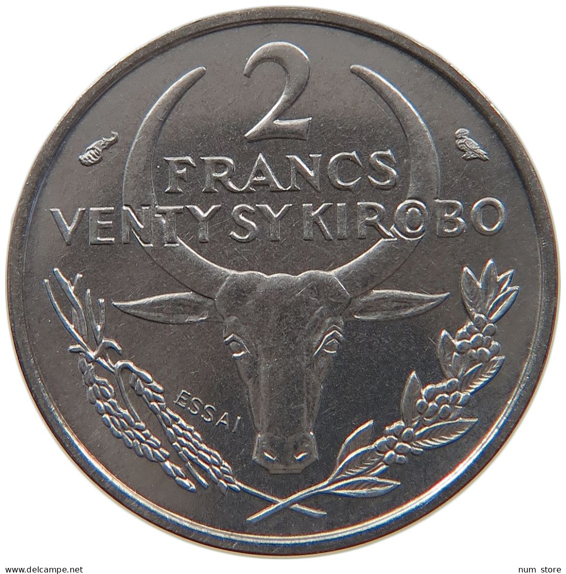 MADAGASCAR 2 FRANCS 1965 ESSAI  #alb065 0313 - Madagascar