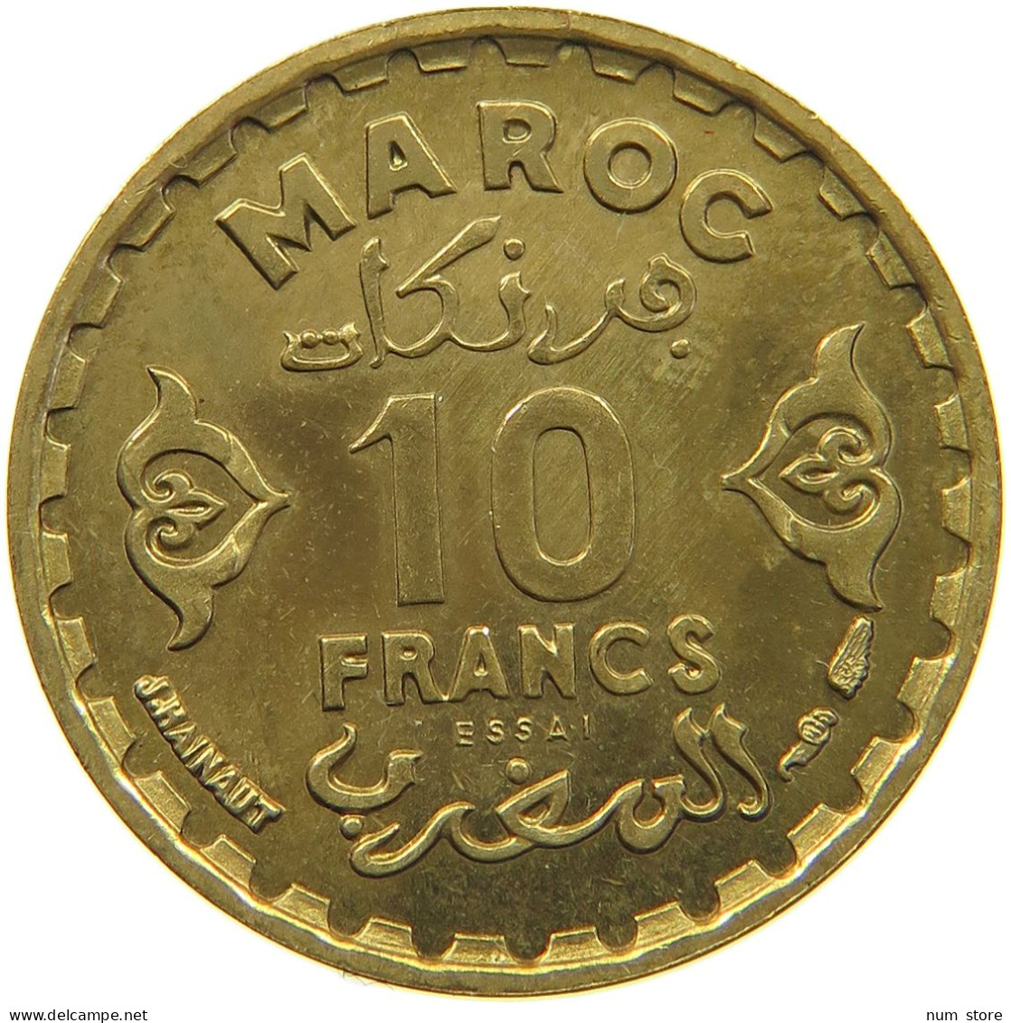 MOROCCO 10 FRANCS 1371 ESSAI  #t080 0389 - Maroc