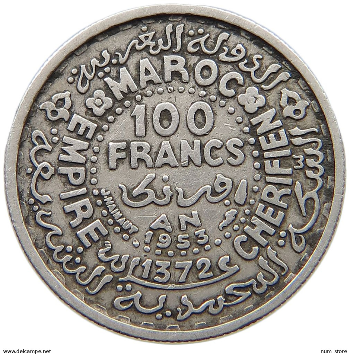 MOROCCO 100 FRANCS 1953  #s049 0321 - Maroc