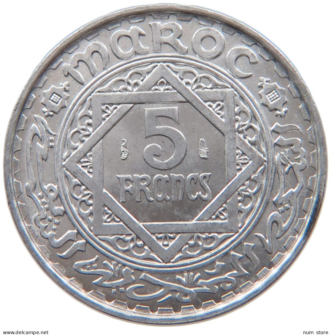 MOROCCO 5 FRANCS 1370  #s019 0085 - Maroc