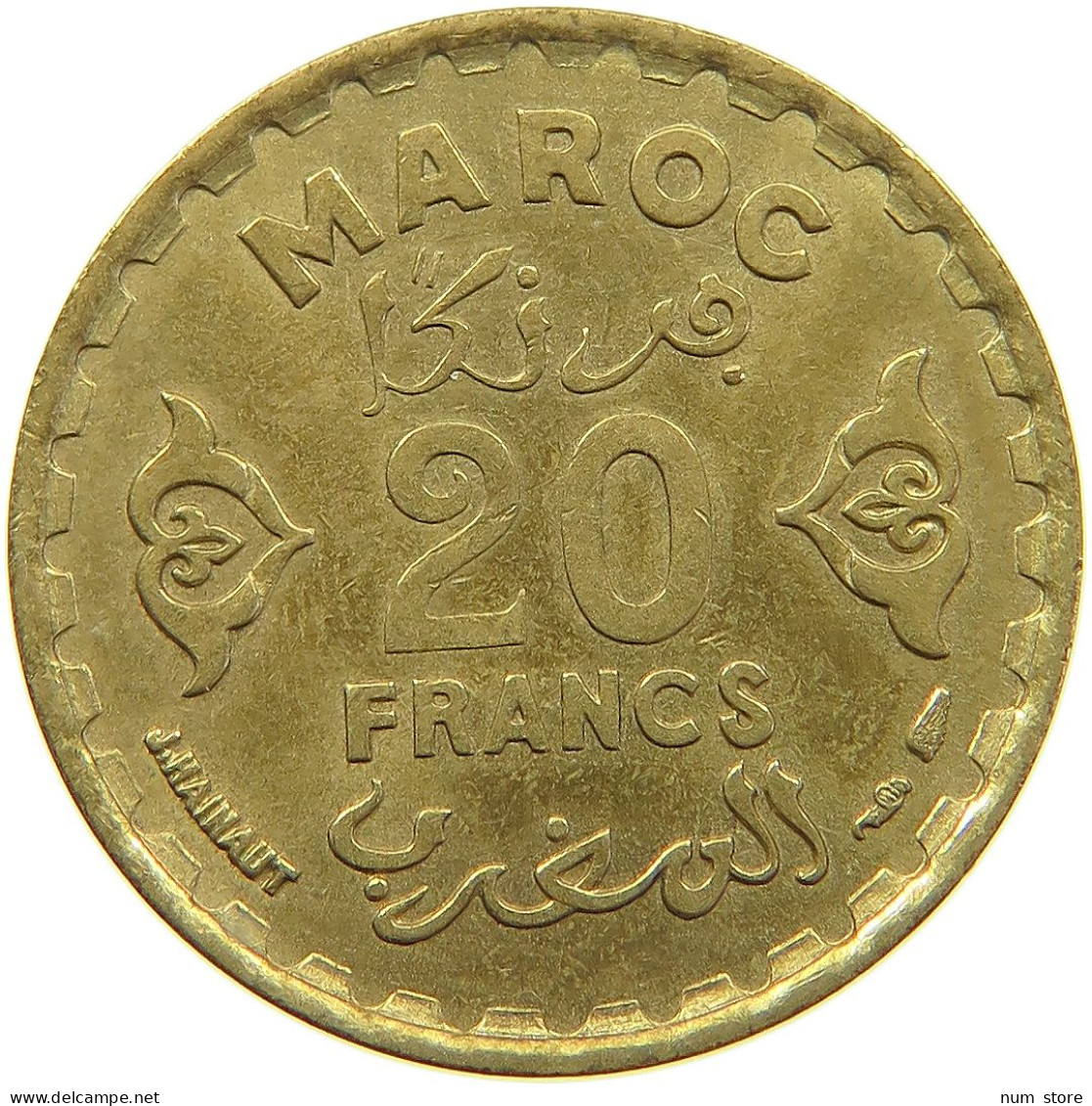 MOROCCO 20 FRANCS 1371  #c075 0381 - Maroc