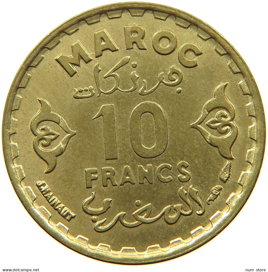 MOROCCO 10 FRANCS 1371  #a094 0659 - Maroc