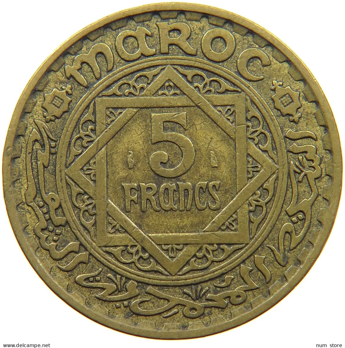 MOROCCO 5 FRANCS 1365  #a093 0693 - Maroc