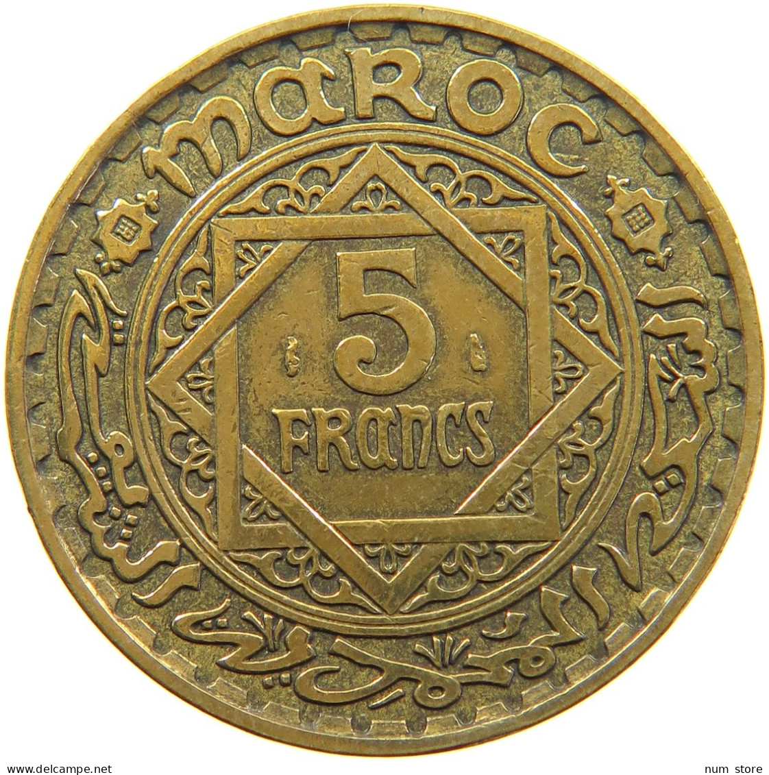 MOROCCO 5 FRANCS 1365  #a093 0697 - Maroc