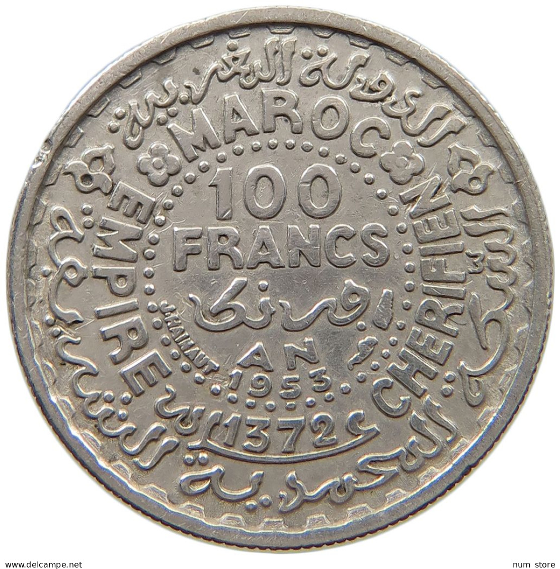 MOROCCO 100 FRANCS 1953  #a091 0189 - Maroc