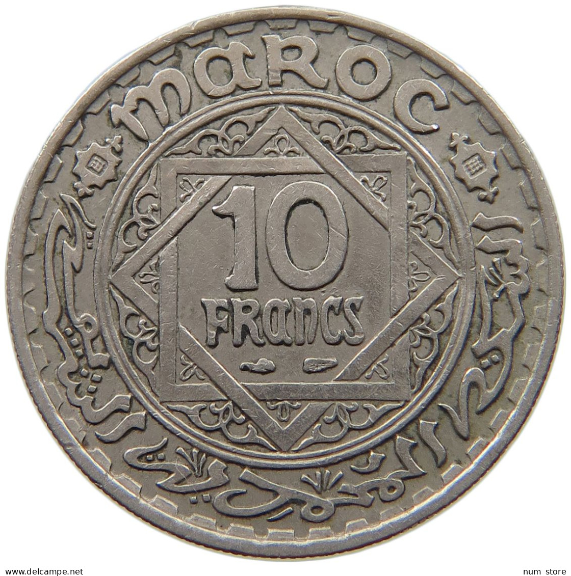 MOROCCO 10 FRANCS 1366  #a088 0233 - Maroc