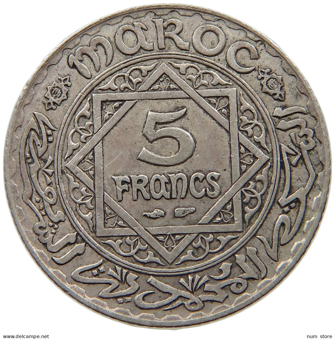 MOROCCO 5 FRANCS 1352  #a081 0687 - Maroc