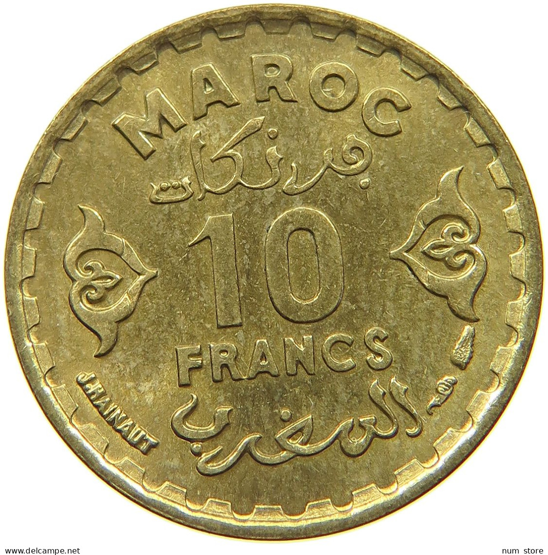 MOROCCO 10 FRANCS 1371  #a021 0311 - Maroc