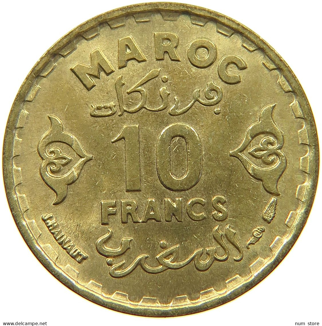 MOROCCO 10 FRANCS 1371  #a021 0073 - Maroc