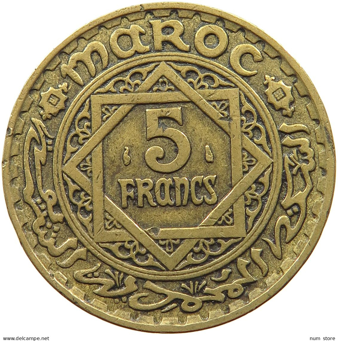 MOROCCO 5 FRANCS 1365  #a018 0783 - Maroc