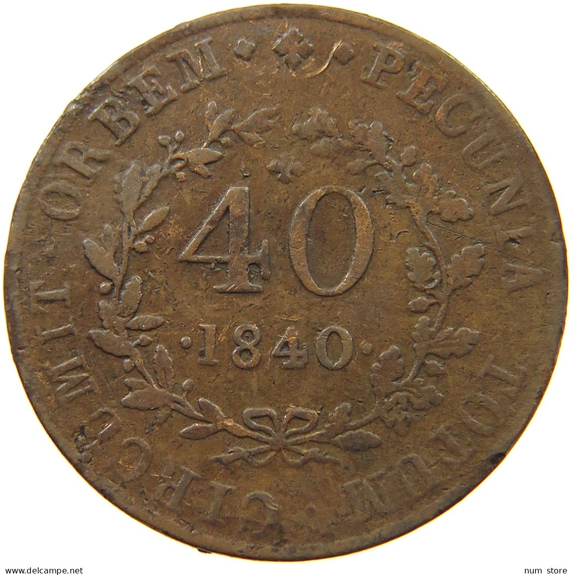 MOZAMBIQUE 40 REIS 1840 RARE #t124 0009 - Mosambik