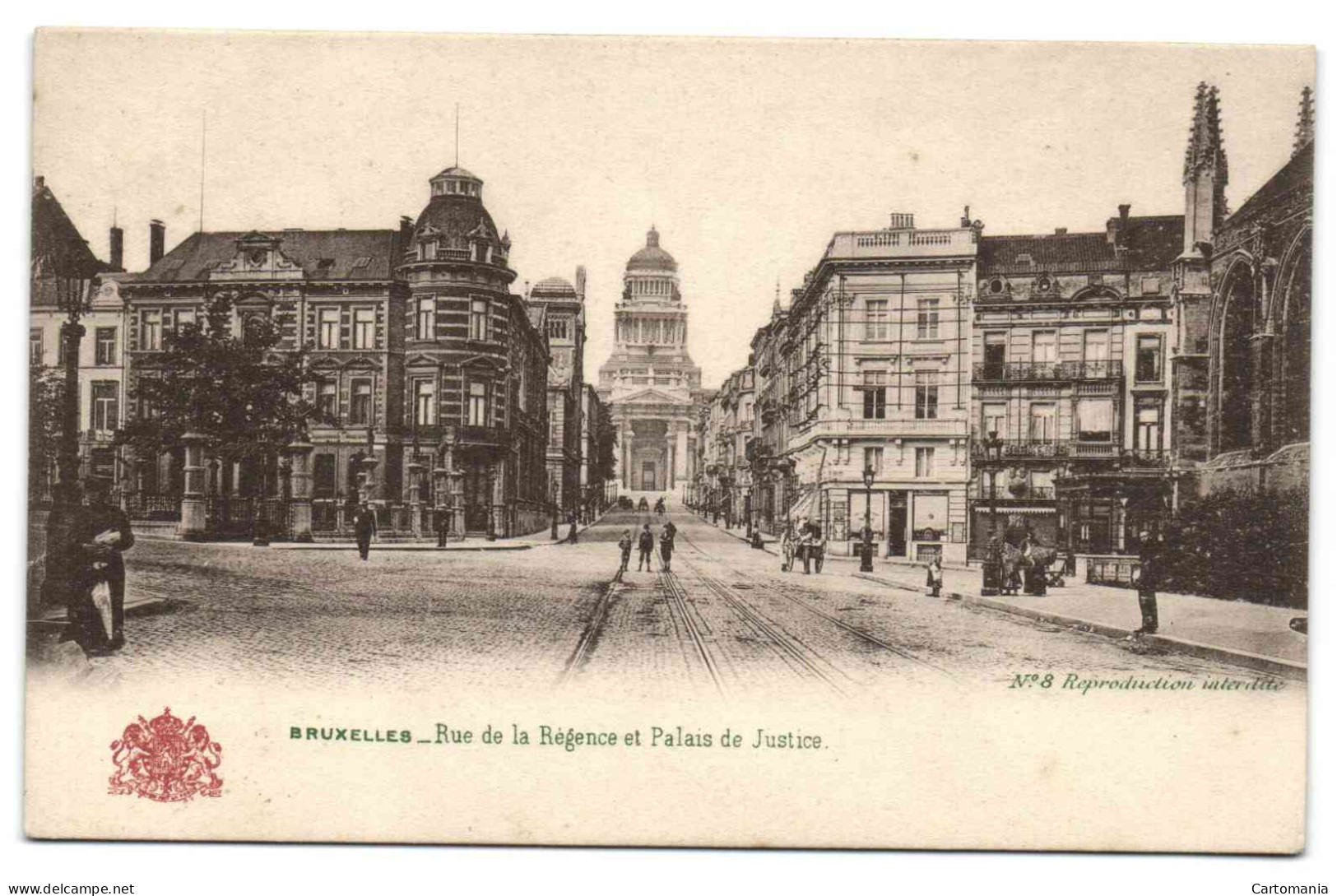 Bruxelles - Rue De La Régence Et Palais De Justice - Brussel (Stad)