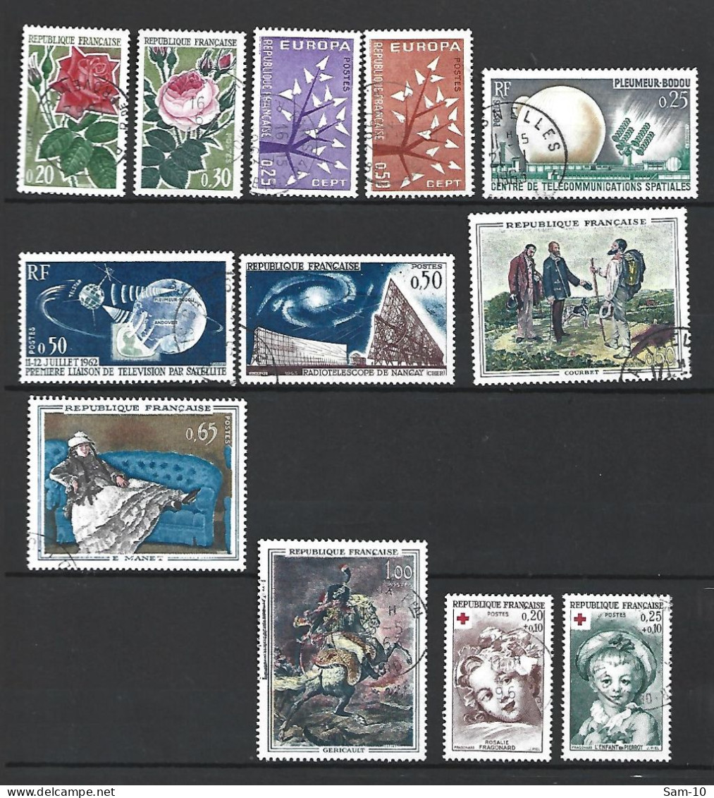 Année 1962 Compléte  France Oblitere N 1325/1367 - 1960-1969