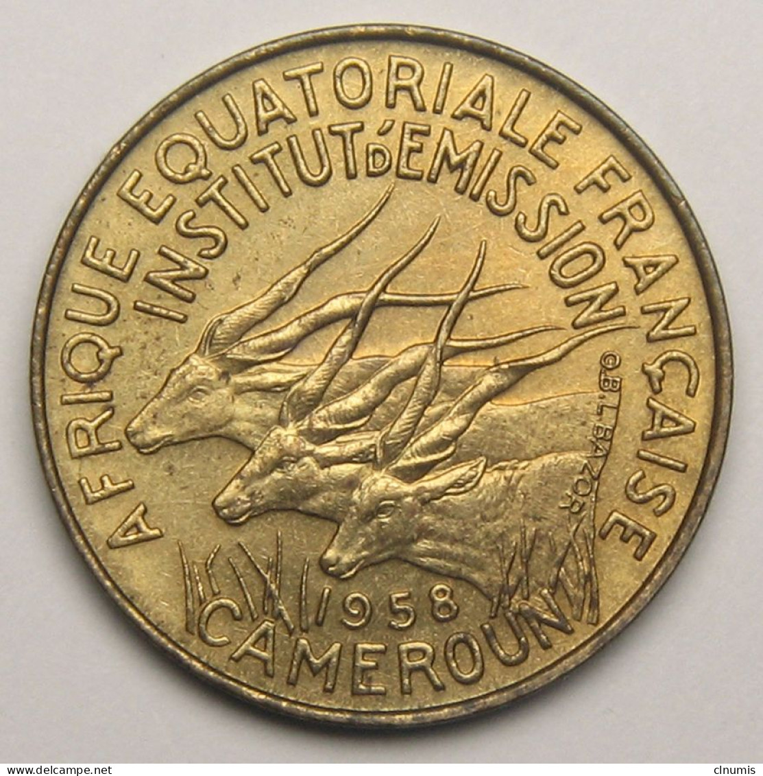 5 Francs Afrique Equatoriale Française, Cameroun, 1958 - Französisch-Äquatorialafrika