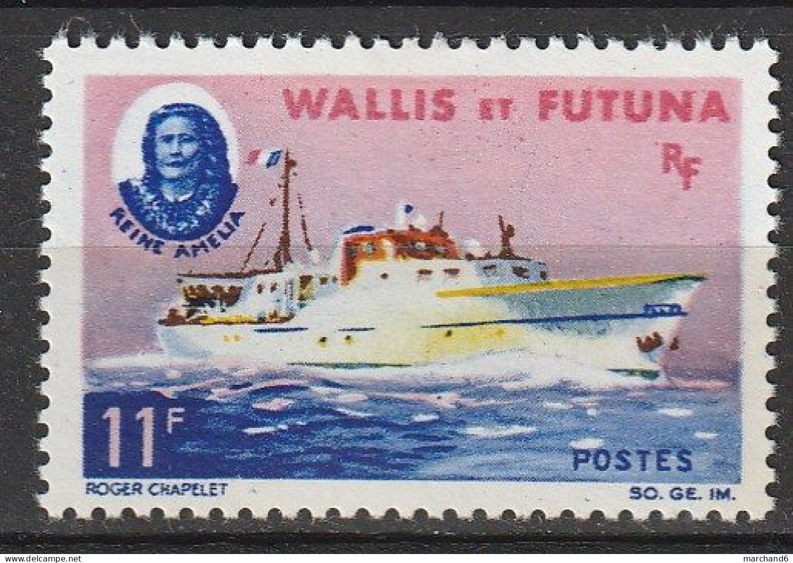 Wallis Et Futuna Bateau Reine Amelia N°171 *neuf Charnière - Neufs