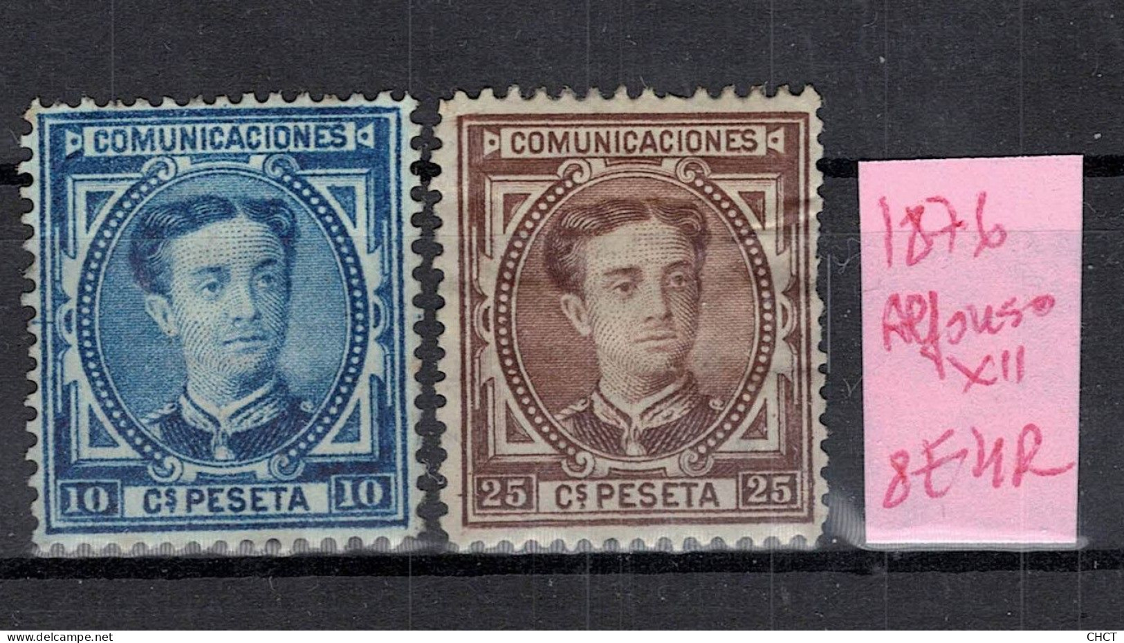 CHCT57 - Alfonso XII, 1876, MH, Spain - Unused Stamps