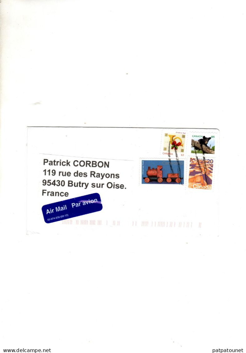 Canada Lettre Par Avion 2023 4 Timbres - Covers & Documents