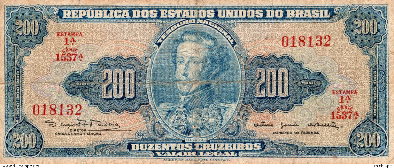 BRESIL 200  Cruzeiros  Bon état - Argentine