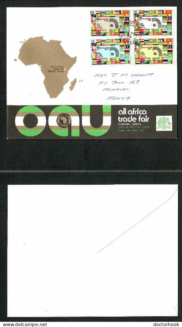 KENYA UGANDA & TANZANIA    Scott  # 242-5 On FIRST DAY COVER (FDC) (FF-97) - Kenya, Ouganda & Tanzanie