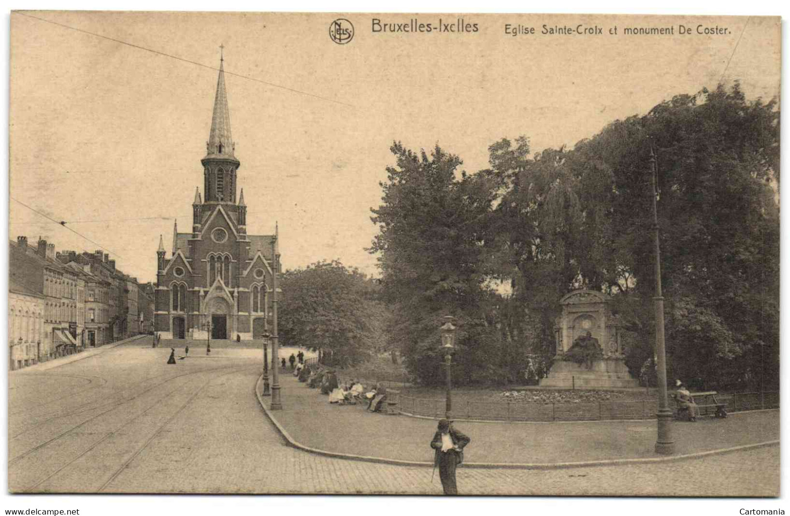 Bruxelles - Ixelles - Eglise Sainte-Croix Et Monument De Coster - Elsene - Ixelles