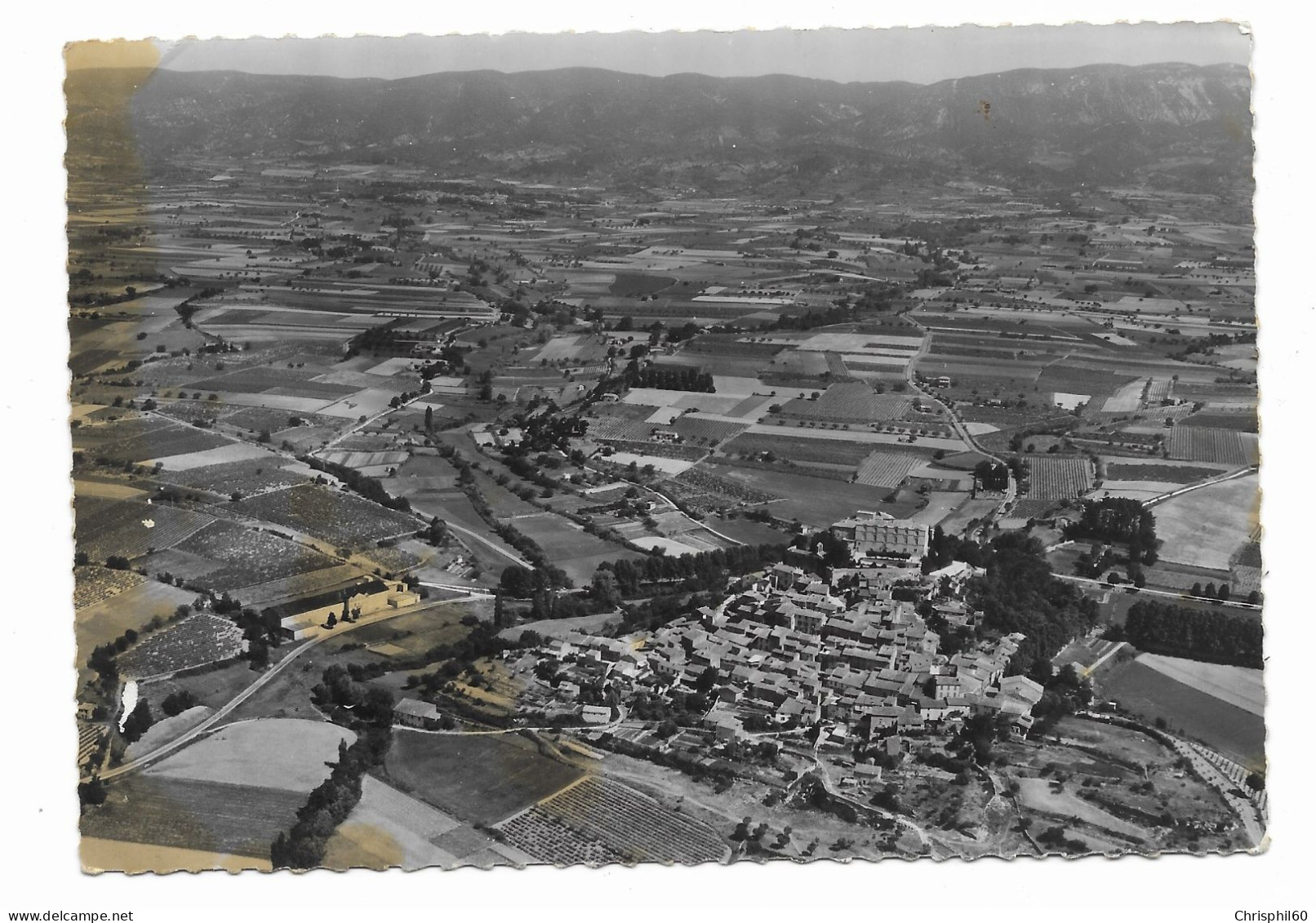 ANSOUIS (Vaucluse) - RARE - Vue Générale Aérienne Et Le Château ; Au Fond, Le Lubéron - J. Cellard - - Ansouis