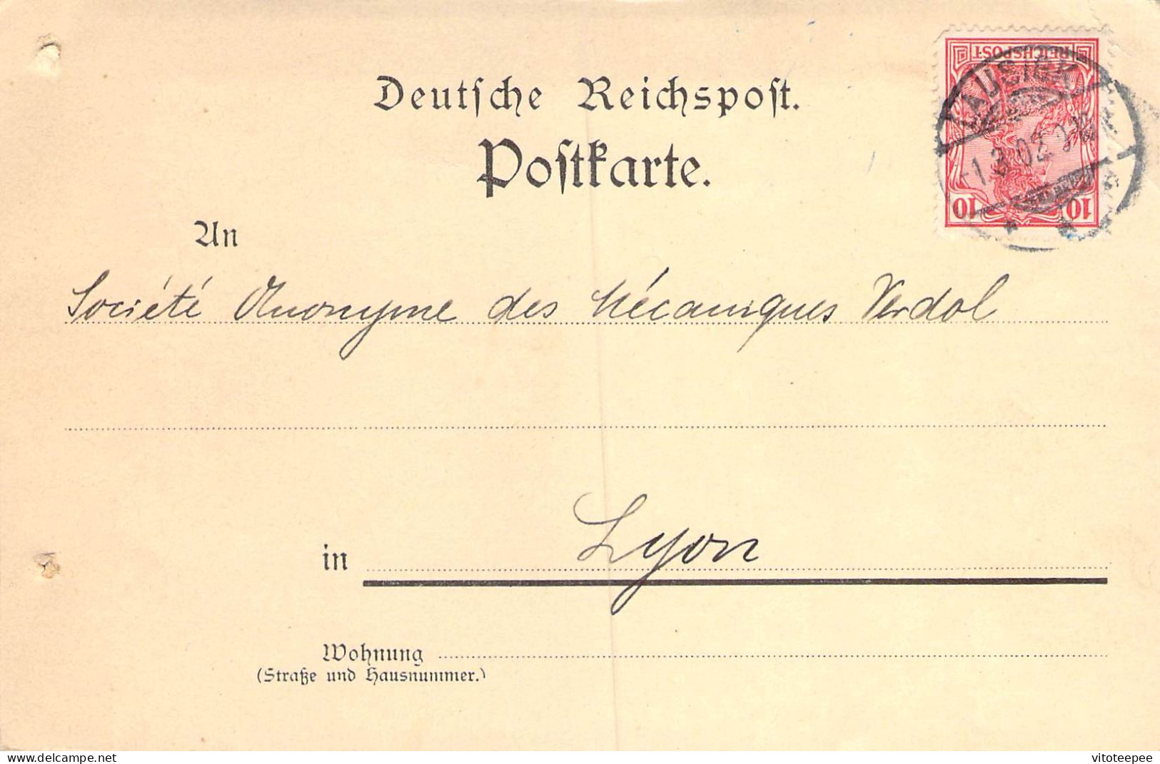 Allemagne Germany Carte Commercial Werbepostkarte Der Firma Kochplüsch Der Lausigk 1902 - Bad Lausick