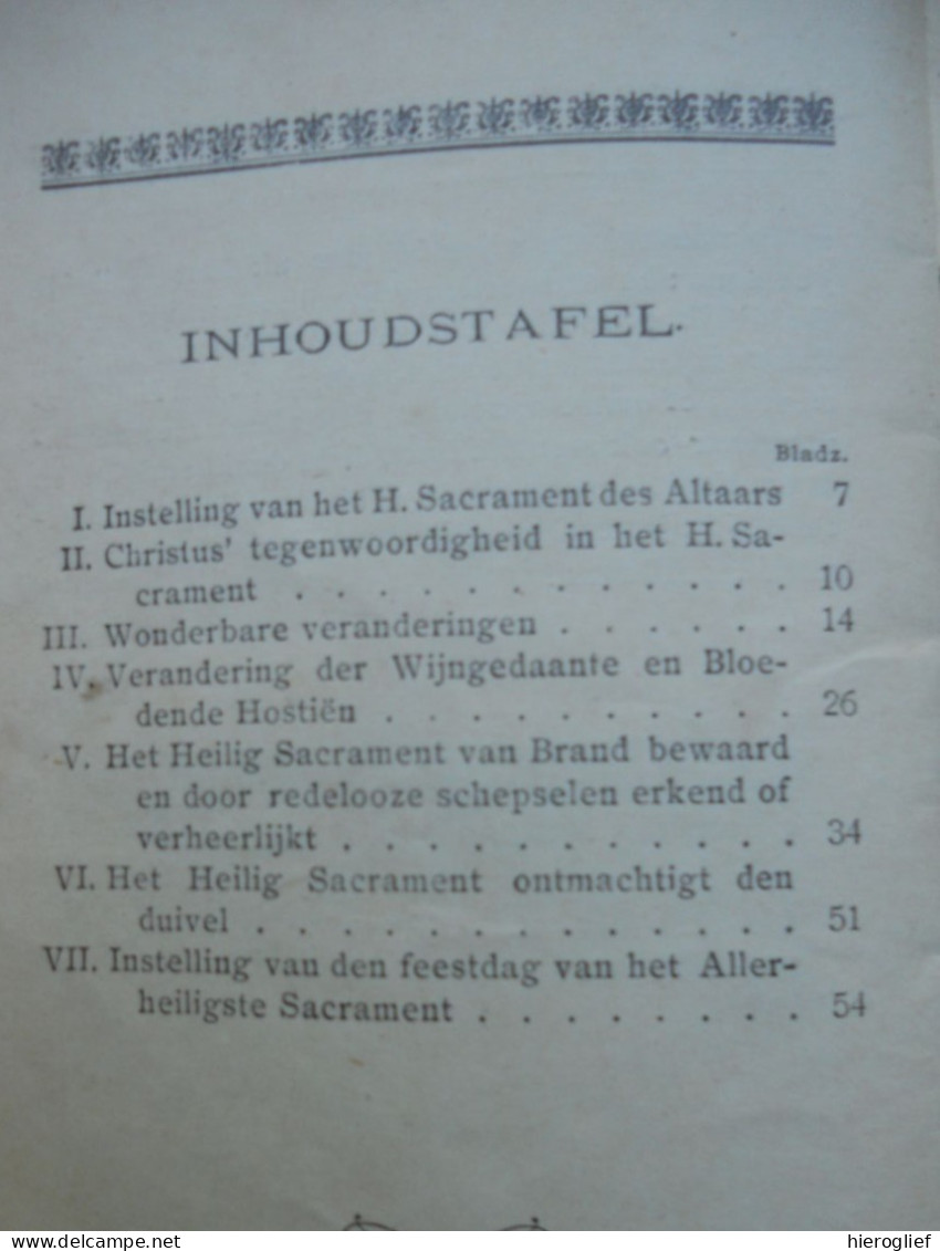 Het Allerheiligste SACRAMENT Des ALTAARS - Stichtende Lezingen Door J. Dewitte 1923 Steenbrugge Brugge De Lusthof - Altri & Non Classificati