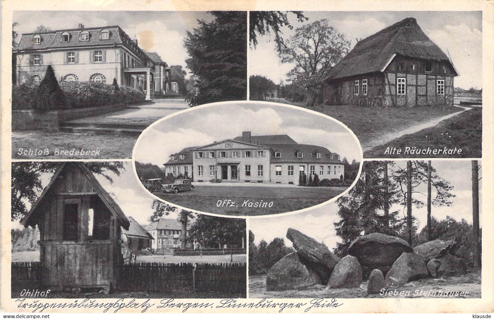 Truppenübungsplatz Bergen (Schloß Bredebeck) - Mehrbild Feldpost 1940 - Bergen