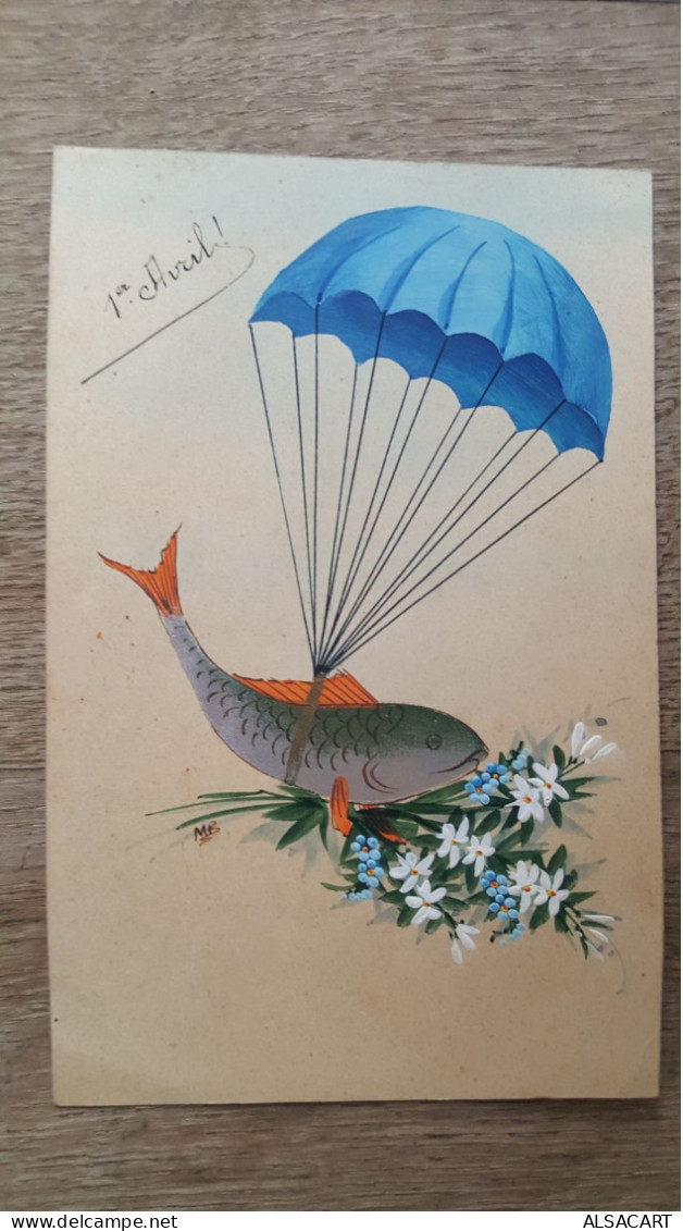 Poisson D'avril , Premier Avril , Carte Artisanale , Dessin Fait Main - April Fool's Day