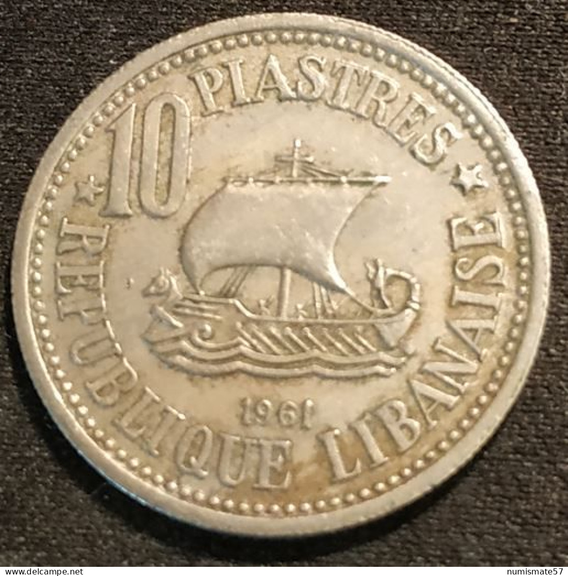 LIBAN - LEBANON - 10 PIASTRES 1961 - KM 24 - Liban