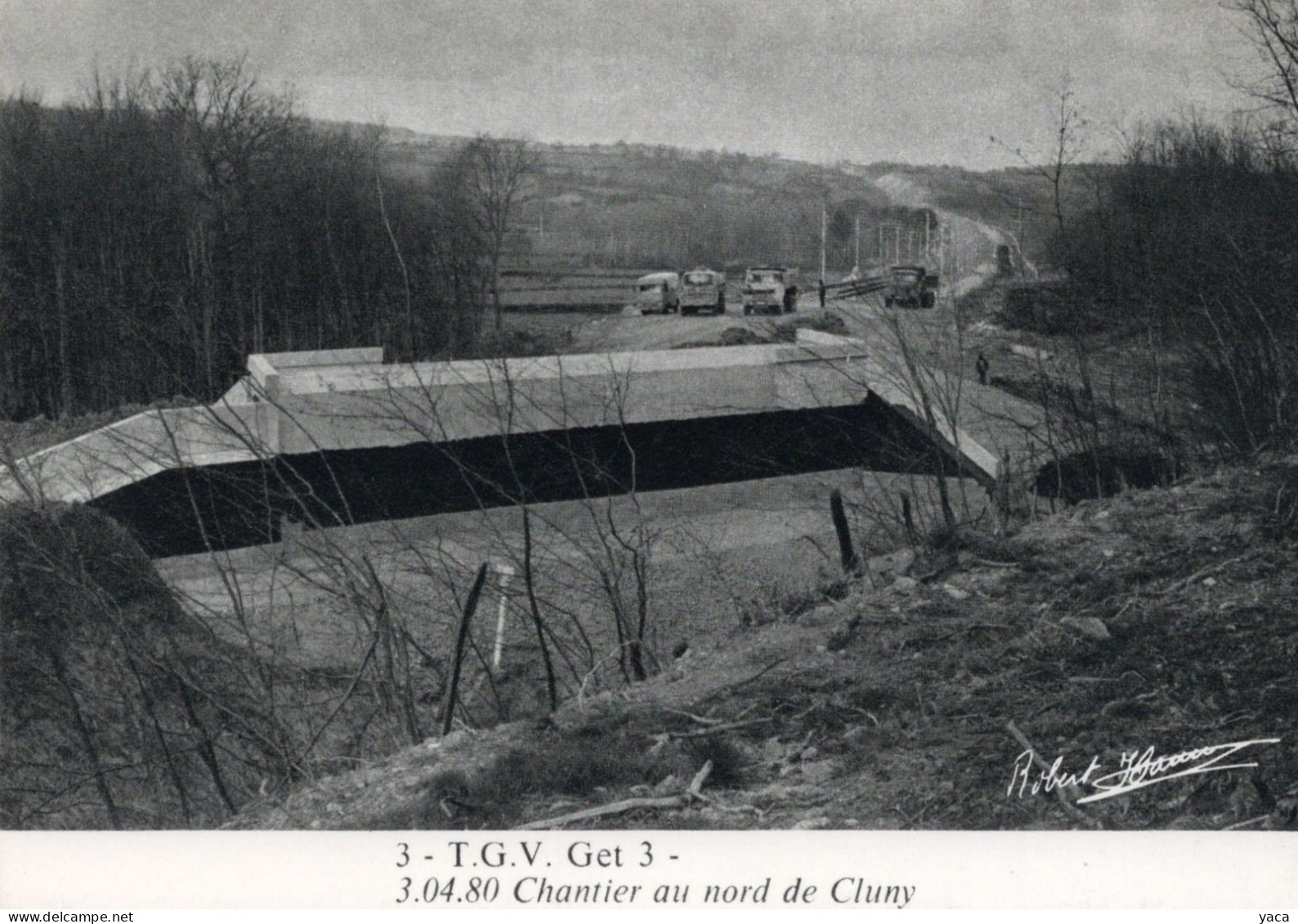 3 -T G V Get 3 Chantier Au Nord De Cluny 1980 - Kunstwerken