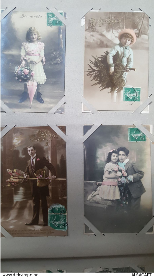 Album Env 240 Cartes Postales France Et Fantaisie Surtout écrite , Album De Famille , TB - 100 - 499 Postkaarten