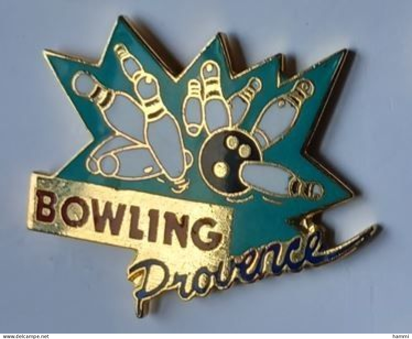 YY619 Pin's Bowling  Provence VAR Fond Bleu/vert Qualité EGF Achat Immédiat - Bowling