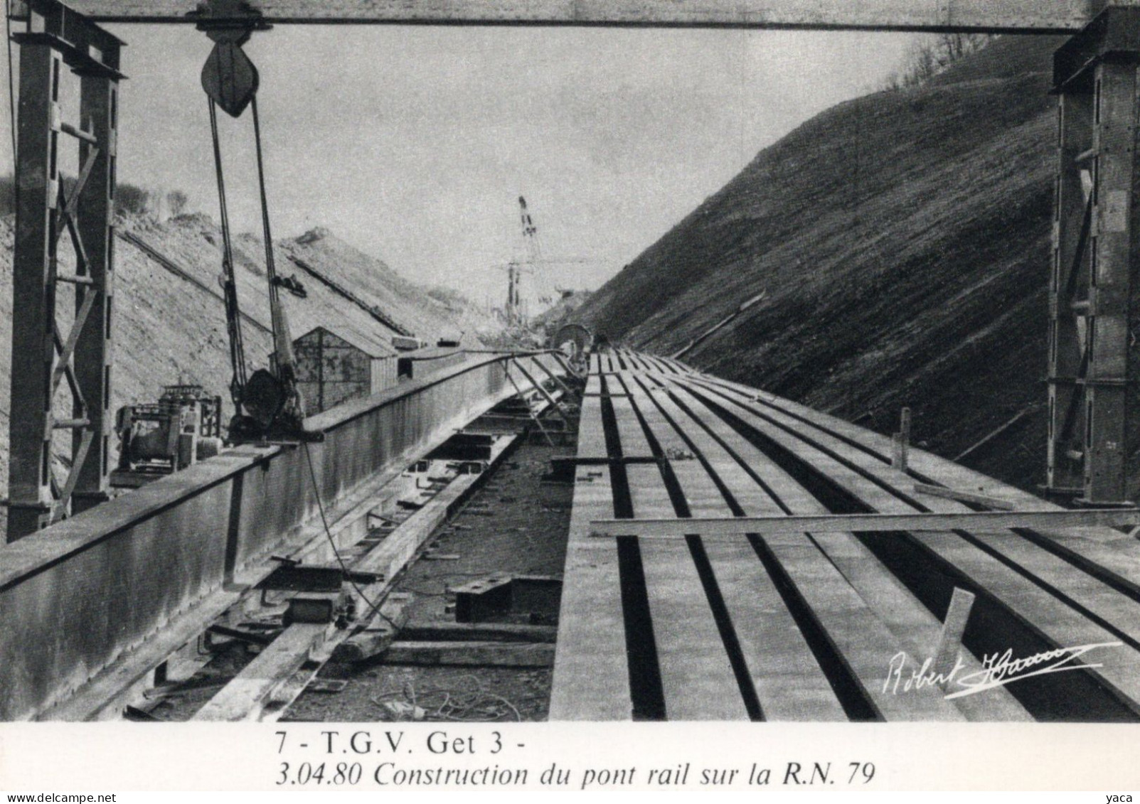 7 - T G V Get 3 Construction Du Pont Rail Sur La RN 79  -1980 - Obras De Arte