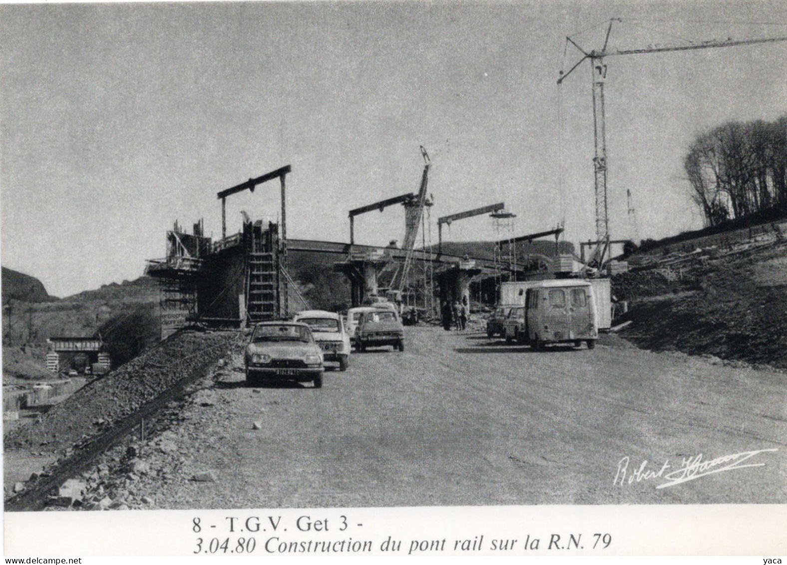 8 - T G V Get 3 Construction Du Pont Rail Sur La RN 79  -1980 - Kunstbauten