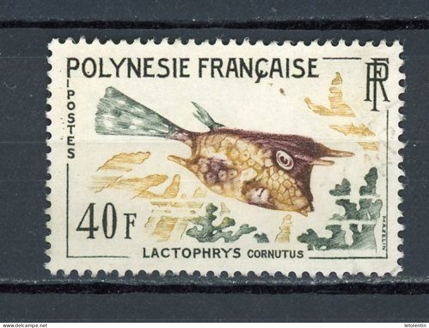 POLYNESIE - POISSONS - N° Yt 21 Obli. - Used Stamps