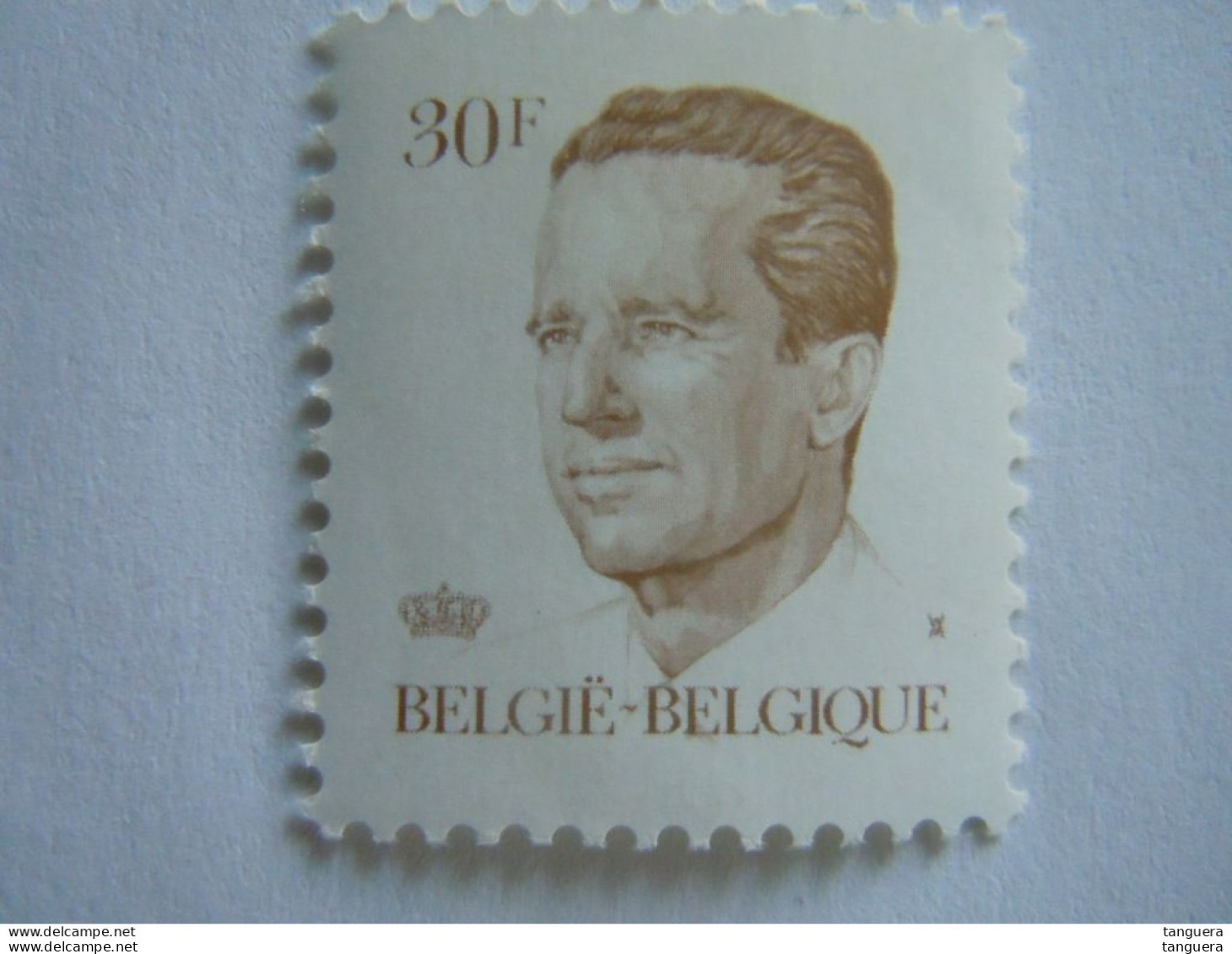 België Belgique 1984 Boudewijn Baudouin Type Velghe Groenachtige Gom Gomme Verdâtre 2126 P5  MNH ** - 1981-1990 Velghe