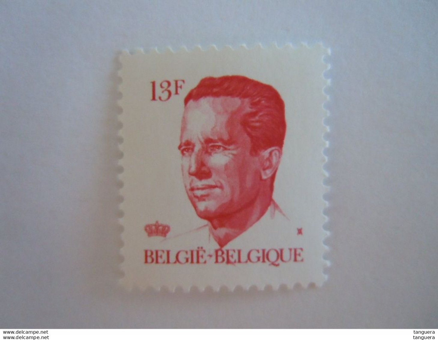 België Belgique 1986 Boudewijn Roi Baudouin Type Velghe Gomme Jaunâtre Cob 2203P5b  MNH ** - 1981-1990 Velghe