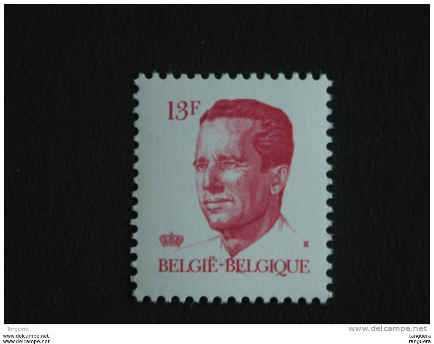 België Belgique 1986 Boudewijn Roi Baudouin Type Velghe Gomme Verdâtre 2203 P5 Yv 2202 MNH ** - 1981-1990 Velghe