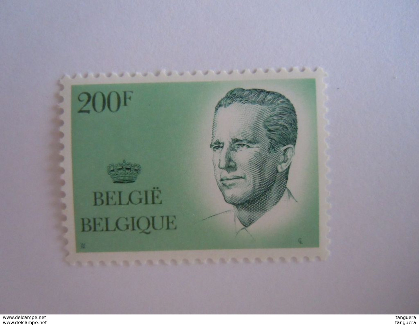 België Belgique 1986 Boudewijn Roi Baudouin Type Velghe Gomme Jaunâtre Cob 2236 Yv 2240 MNH ** - 1981-1990 Velghe